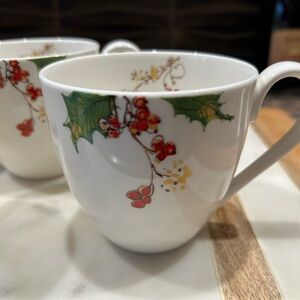 Lenox WINTER SONG cups. Rare/discontinued.